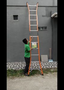 Tangga Aluminium Lipat 3 Meter Multi Fungsi TIFE KF Binakarya - 150cm Sangat Kokoh