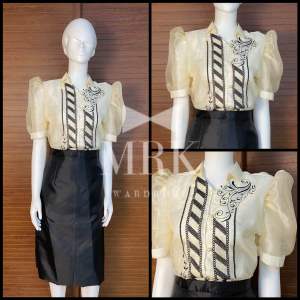 Puff Sleeve Modern Filipiniana- JAYA SEETHRU