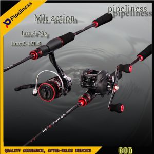 【Cod】pipeliness ml cao thu hút cần câu sợi carbon nhẹ hơn và mạnh mẽ hơn Tay cầm lót EVA 1.8m/2.1m quay/Cần Câu thanh đúc cần câu