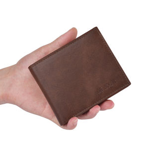 Fashionable Short Mens Wallet DEABOLAR New Arrival Vintage Multi-Card Slot Money Clip Simple Handheld Bag PU Leather