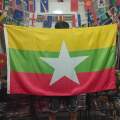โปรส่งฟรี!!&gt; ธงชาติ เมียนมาร์ พม่า Myanmar Burma Flag 4 Size พร้อมส่งร้านคนไทย. 