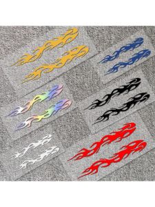 Nhãn Dán Xe Phản Quang Laser Hình Ngọn Lửa Cho Xe Máy Xe Điện Xe Đua Chống Thấm Nước Chống Mài Mòn Trang Trí