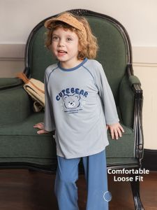 MiiOW | Catman Summer Childrens Sleepwear Loose Comfortable Breathable Boys Home Clothes Set Outerwear Suitable For Boys And Girls