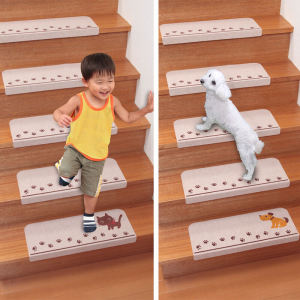 Indoor Stair Mat Non-Slip Home Carpet Self-Adhesive Floor Rug European Style Door Mat Kitchen Bathroom Decorative Area Rug