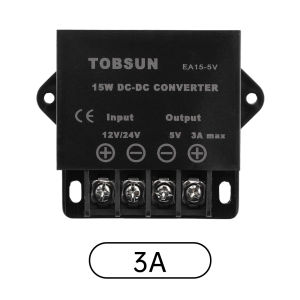 Aideepen | DC Transformer DC Power Converter Step Down Converter Voltage Regulator Buck Module 12V/24V to 5V 3A/5A/10A/15A 15W/25W/50W/75W