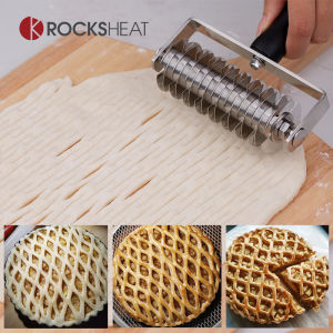 Con Lăn Lưới Bánh Mì Dao Bánh Quy Bột Bánh Ngọt Cán Họa Tiết Hoa Kéo Lưới Dao Cắt Bột Nướng Dụng Cụ Nhà Bếp