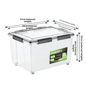 Moisture-Proof and Waterproof Large Storage Box Transparent Plastic