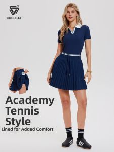 COSLEAF | Tennis Style Polo Collar Breathable Quick-Dry Shortsleeve Sportswear