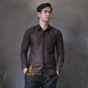 Prabuseno RAKABELA Original 100% Kemeja Batik Pria Prabuseno Atasan Lengan Panjang Bahan Katun Printing Premium Halus Adem Nyaman Lapis Furring Premium Baju Batik Dewasa Modern Mewah Seragam Kerja Kantor