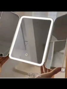พร้อมส่งไทย! กระจกแต่งหน้า ไฟ LED กระจกอัจฉริยะ กระจกแต่งหน้าปรับได้ ไฟความงามแบบพับได้