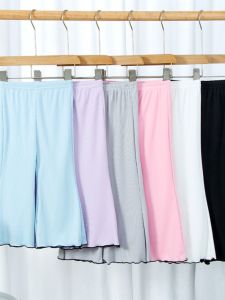 Ice Silk Loose Casual Pants Thin Summer Outerwear for Girls Korean Style Bell Bottoms Childrens Loose Comfortable Trousers