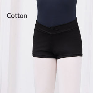 Quần Short Thể Thao Siêu Ngắn Co Giãn Cao Màu Đen Cho Bé Gái Chất Liệu Cotton/nylon Thoáng Khí Thích Hợp Cho Khiêu Vũ Và Thể Dục Dụng Cụ Size 110-170.