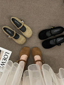 Giày Mary Jane Đế Phẳng Đế Mềm Mũi Tròn Đế Cao Su Chống Trượt Mùa Hè Cho Nữ Giày Bệt Đế Bằng Đế Mềm Thời Trang Thường Ngày