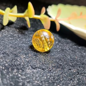 Natural Citrine Dizang Bodhisattva Bracelet DIY Ornament Accessories Ksitigarbha Crystal Beads Safety Accessories