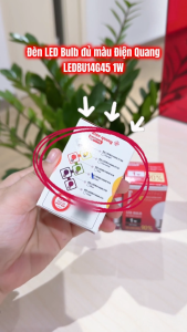 Đèn LED Bulb Điện Quang ĐQ LEDBU14G45 01765 (1W ánh sáng trắng chụp mờ)
