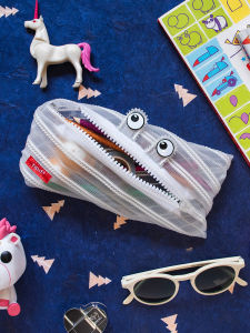 Zipit | Transparent Simple School Pencil Case