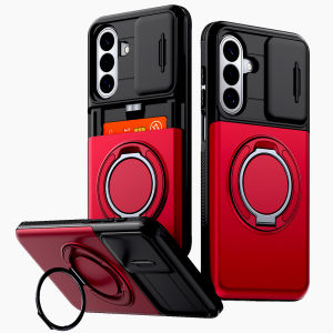 szhaiyu | Shockproof Case For Samsung Galaxy S26 S25 S24 FE Ultra Plus A57 A37 A17 A27 A56 A36 A26 A16 A55 A15 5G Card Holder Stand Cover