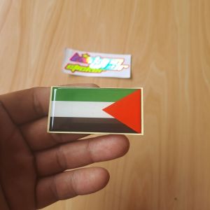 STIKER STICKER TIMBUL BENDERA PALESTINA 3D