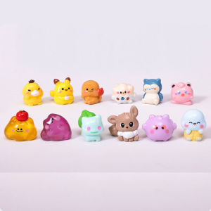 Takara Tomy | 12 Cái/Bộ Bộ Mô Hình Nhân Vật Hành Động Pokemon - Pikachu Charmander Bulbasaur Dạ Quang Kawaii Anime Đồ Trang Trí Q.ver Bộ Sưu Tập Đồ Chơi Quà Tặng Cho Người Hâm Mộ