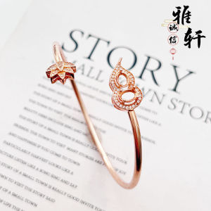 Fashionable S925 Sterling Silver Bracelet Twist Arm Gourd Shape Oval Hollow Setting Hand Jewelry Accessory for Women
