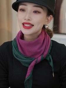 Artistic Cotton Linen Double-Sided Small Scarf Pendant Autumn Winter National Style Comfortable Milan Home Fashion Accessories