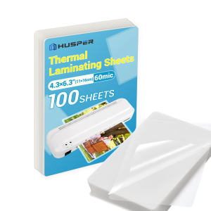 100 Sheets 4R/A4 Clear Thermal Laminating Sheets 60Mic Waterproof Office Compatible Document Protection Laminatin