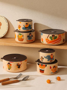 Hộp Đựng Thức Ăn Trưa Bằng Gốm Sứ Kiểu Nhật Bản Dễ Thương Có Nắp Đậy Có Thể Dùng Trong Lò Vi Sóng Hộp Đựng Trái Cây Hộp Đựng Cơm Trưa Cho Nhân Viên Văn Phòng Và Học Sinh