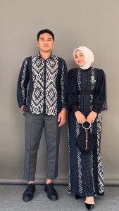 ZUDEVA - PADMA Set Couple Family Tenun Baju Sarimbit Kondangan Seragam Lebaran Keluarga