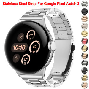 Stainless Steel Strap for Google Pixel Watch 3 Bracelet Metal Correa Replacement NoGaps Band For Google Pixel Watch2/1 Wristband