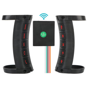 10 Phím Không Dây Lái Ô Tô Nút Điều Khiển Đèn Nền LED Cho Đài Phát Thanh DVD GPS Android Người Chơi Bluetooth Phụ Kiện ABS Đen + PC