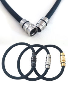 New Product Recommendation Gold Silver Black Three Colors Magnetic Snap Negative Ion Energy Wristband Bracelet Titanium Steel Ornament Men and Women Neutral