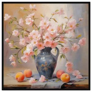 Tranh treo tường  tĩnh vật hoa đào tranh dán tường tranh in canvasCGI-92