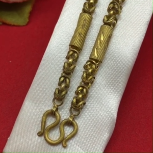 สร้อยคองานดิบทองเหลืองลายมีนาคั่นปล้องตัดลาย ความยาว 24 นิ้ว งานดิบไม่ได้ชุบ ทองเหลือง ใส่ได้ทุกโอกาส พร้อมส่ง #คลาสสิค #วินเทจ