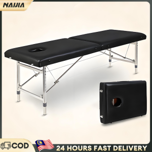 NAIJIA Massage Bed Katil Bekam Katil Urut Katil Spa Katil Mudah Lipat Massage Bed Portable Spa Facial Bed Black