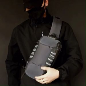 Ready Stock!! We Power Anti-Theft Lock Men Chest Bag Nylon USB Crossbody Bag Sling Shoulder Bag