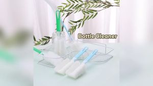 BESTMOMMY Baby Bottle Cup Cleaning Brush Kitchen Tumbler Removable Cleaner Tool Sponge Straw Cleaner