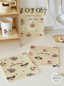 Khăn Lau nhàJOJOS L. PD. Khăn Lau Bằng Cotton Nguyên Liệu Gỗ Thấm Hút Dầu Thấm Hút Nước Dùng Để Rửa Bát