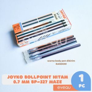 Joyko Pulpen Hitam 0.7 mm BP-327 Maze Satuan Ball Pena Bollpoint Bolpen Alat Tulis