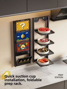 MEISD | Multi-level Foldable No-drilling Kitchen Shelving Rack