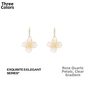 3COLOUR·S | Crystal Pink Gradient Luxury Zircon Earrings Ear Hooks