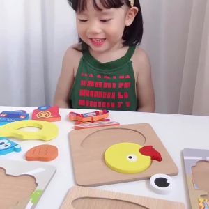 3D Wooden Puzzles Snail Elephant Animal Tangram Kids Toy Early Educational Puzzle Toys Intelligence Jigsaw Childrens Toy Gifts