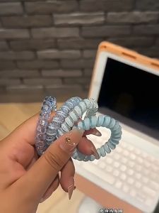 Set Ikat Rambut Spiral Wanita isi 6 Fashion Karet Kunciran Glossy Aksesoris Rambus Korea HG KCR03