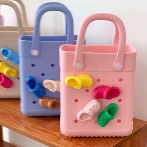 【Produk Diskon】 Yoowoo Tas Tangan Lucu DIY Model Lubang / Hand Bag / Tas Tangan Tahan Air / Tas Kartun / Tas Kecil Mini