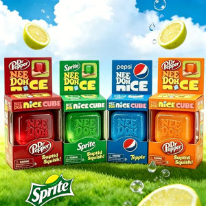 New Soda Color Scheme Needoh Nice Cube Suptid Squish Toy Soft Stress Relief Squeeze Fidget Toy With Box Surprise Puzzle Gifts