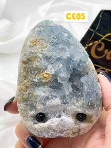 |SG| Blue Natural Celestite Crystal Egg