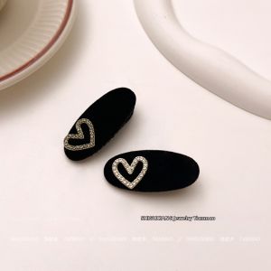 Flannel Heart Front Fringe Hair Clip