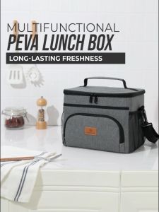 Insulated Lunch Cooler Bag Tote Cooler Lunch Bags Large Capacity Travel Bag Picnic Lunch Box With Shoulder Strap Camping Food Bento Bag