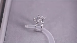 925 Sterling Silver Double Layer Water Drop Ring For Women Square Zircon Adjustable Index Finger Jewelry Party Birthday Gift