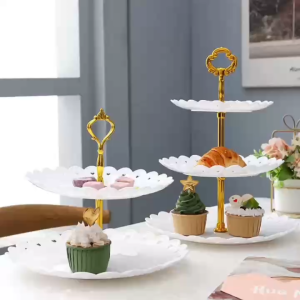 Durable 2 Tier & 3 Tier cake stand set: dessert stand buffet setsweet station buffet set cup cakes stand layercupcakes stand layercake holder with standfruit tray stand for new yearcandy stand for birthday setcandy corner plateparty needs decor