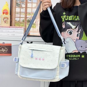 LUSUO | Yellow High Capacity Student Crossbody Bag